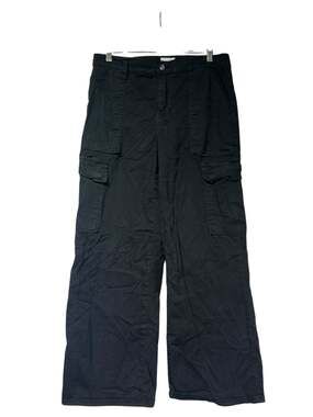 Hudson Women's Size 29 Black Wide Leg Cargo Utility Pants Rosalie